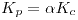 <tex>K_p=\alpha K_c</tex>