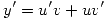 <tex> y^\prime = u^\prime v + uv^\prime </tex>