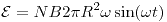 <tex>\mathcal{E} = N B 2 \pi R^2 \omega \sin(\omega t)</tex>