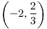 <tex>\left(-2,\frac{2}{3}\right)</tex>