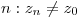 <tex>n: z_n\ne z_0</tex>