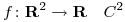 <tex>f\colon \mathbf{R}^2\rightarrow\mathbf{R} \quad C^2 </tex>