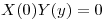 <tex>X(0)Y(y)=0</tex>