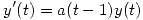 <tex>y'(t)=a(t-1)y(t)</tex>