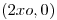 <tex>(2xo,0)</tex>