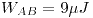 <tex>W_{AB}=9 \mu J</tex> <tex>W_{AB}=9 \mu J</tex>
