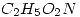 <tex>C_{2}H_{5}O_{2}N</tex>