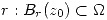 <tex> r: B_r(z_0)\subset\Omega </tex>