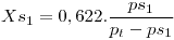 <tex>Xs_{1}= 0,622.\frac{ps_{1}}{p_{t}-ps_{1}}</tex>
