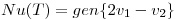 <tex>Nu(T)=gen \{2v_{1}-v_{2}\}</tex>