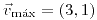 <tex>\vec{v}_{\max}=\left(3,1\right)</tex>