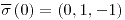 <tex>\overline{\sigma}\left(0\right)=\left(0,1,-1\right)</tex>